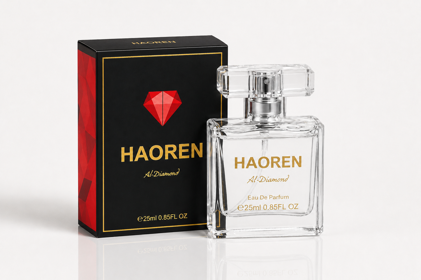 HAOREN Al-Diamond Eau de Parfum Unisex 25ml - Amber, Leather & Musk Scent, Luxury Daily Wear Fragrance, Gift for Her & Him