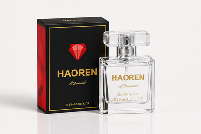 HAOREN Al-Diamond Eau de Parfum Unisex 25ml - Amber, Leather & Musk Scent, Luxury Daily Wear Fragrance, Gift for Her & Him