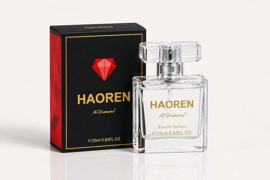HAOREN Al-Diamond Eau de Parfum Unisex 25ml - Amber, Leather & Musk Scent, Luxury Daily Wear Fragrance, Gift for Her & Him