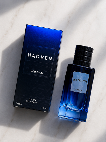Misbah Eau de Parfum Men 50ml - Oriental Fougère Scent, Refreshing Office & Date Night Fragrance, Gift for Him