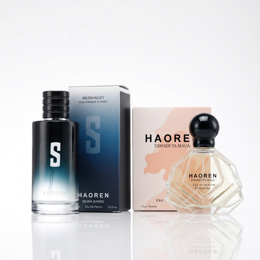 Couple's Gift Set – Mlima Baridi (Him) & Zawadi Ya Maua (Her) Eau de Parfum Duo, Aromatic Woody & Floral Woody Fragrance Combo, His & Hers Gift Set